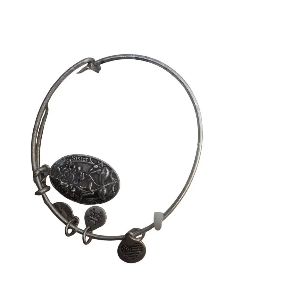 NEW in‎ Packaging Alex and Ani Because I Love You Sis II Wrap Bracelet- F6
